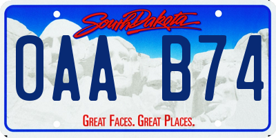 SD license plate 0AAB74