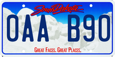 SD license plate 0AAB90