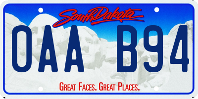 SD license plate 0AAB94