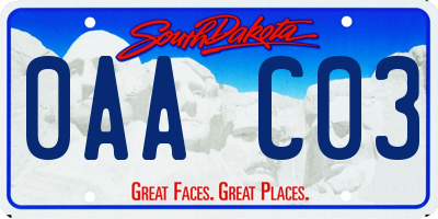 SD license plate 0AAC03