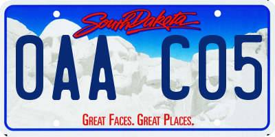 SD license plate 0AAC05