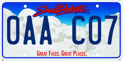 SD license plate 0AAC07