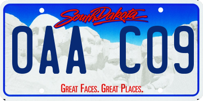 SD license plate 0AAC09