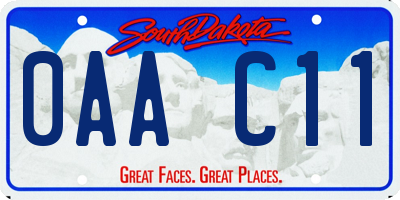 SD license plate 0AAC11