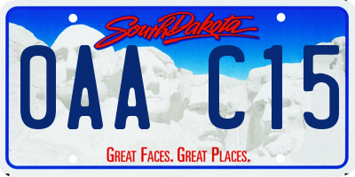 SD license plate 0AAC15