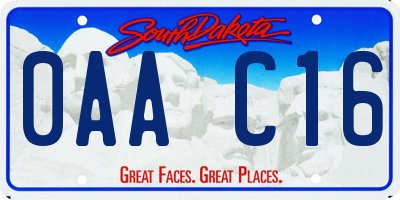 SD license plate 0AAC16