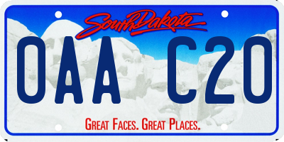 SD license plate 0AAC20