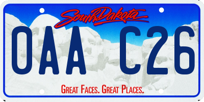 SD license plate 0AAC26