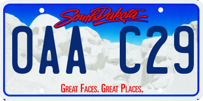 SD license plate 0AAC29