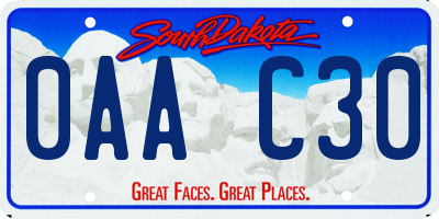 SD license plate 0AAC30