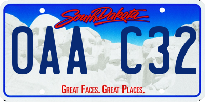 SD license plate 0AAC32