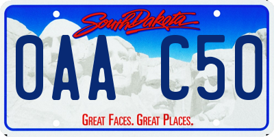 SD license plate 0AAC50