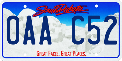 SD license plate 0AAC52