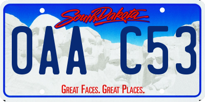 SD license plate 0AAC53