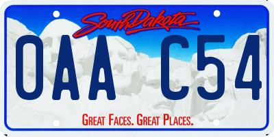SD license plate 0AAC54