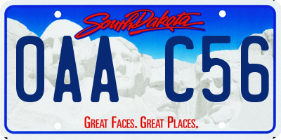 SD license plate 0AAC56