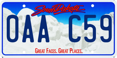 SD license plate 0AAC59