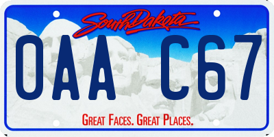 SD license plate 0AAC67