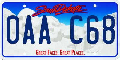 SD license plate 0AAC68