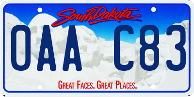 SD license plate 0AAC83