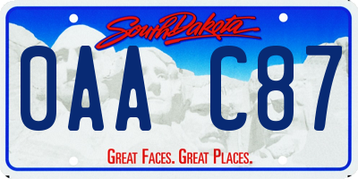 SD license plate 0AAC87