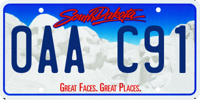 SD license plate 0AAC91