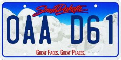 SD license plate 0AAD61