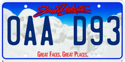 SD license plate 0AAD93