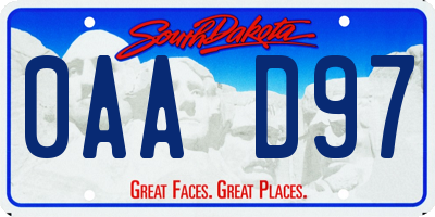 SD license plate 0AAD97