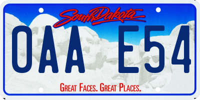 SD license plate 0AAE54