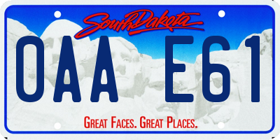 SD license plate 0AAE61