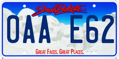 SD license plate 0AAE62