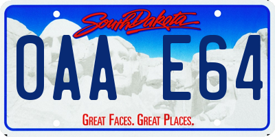 SD license plate 0AAE64