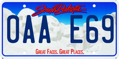 SD license plate 0AAE69