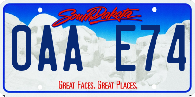 SD license plate 0AAE74