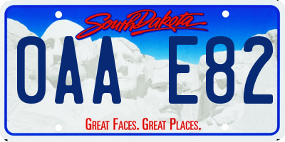 SD license plate 0AAE82