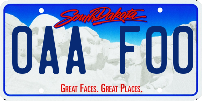 SD license plate 0AAF00