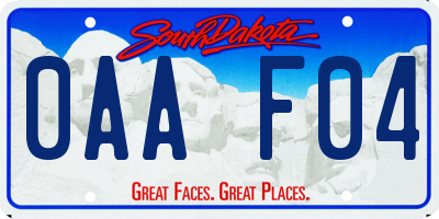 SD license plate 0AAF04