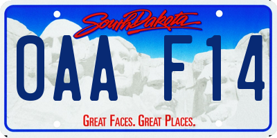 SD license plate 0AAF14