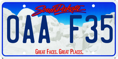 SD license plate 0AAF35