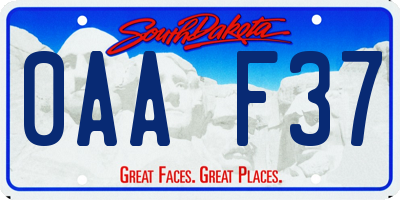 SD license plate 0AAF37