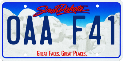 SD license plate 0AAF41