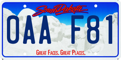 SD license plate 0AAF81