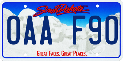 SD license plate 0AAF90