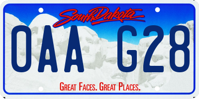 SD license plate 0AAG28