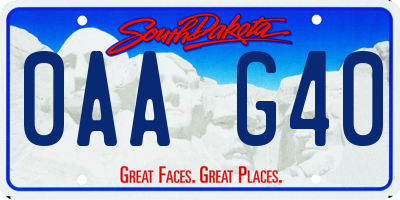 SD license plate 0AAG40