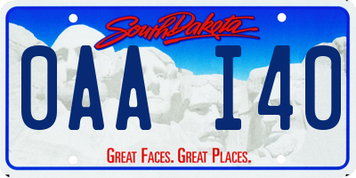 SD license plate 0AAI40