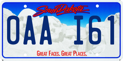 SD license plate 0AAI61