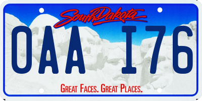 SD license plate 0AAI76