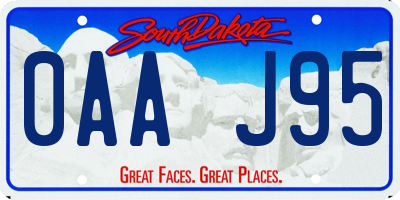 SD license plate 0AAJ95